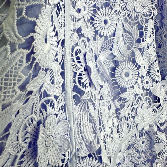 NWT French Connection Cabello Lace Dress Cosmic Sky Lavender sz 8 - Picture 10 of 10